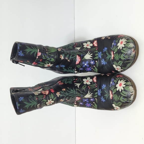 Valentino Garavani Camugarden paneled Floral ankle boots woman's size 7 EU 37 - Picture 3 of 16